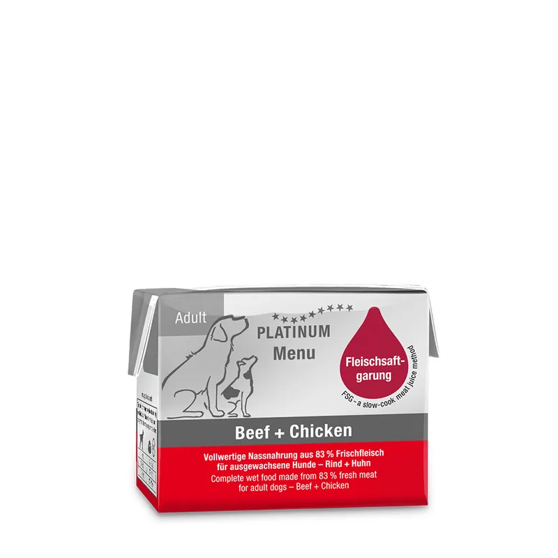 PLATINUM Menu Beef + Chicken 90 g Neue Ware